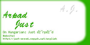 arpad just business card